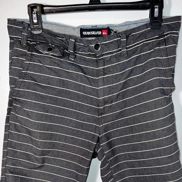 QuickSilver,31, Mong Talk fixed waist striped 5 pocketed heavy cotton shorts - Picture 7 of 8